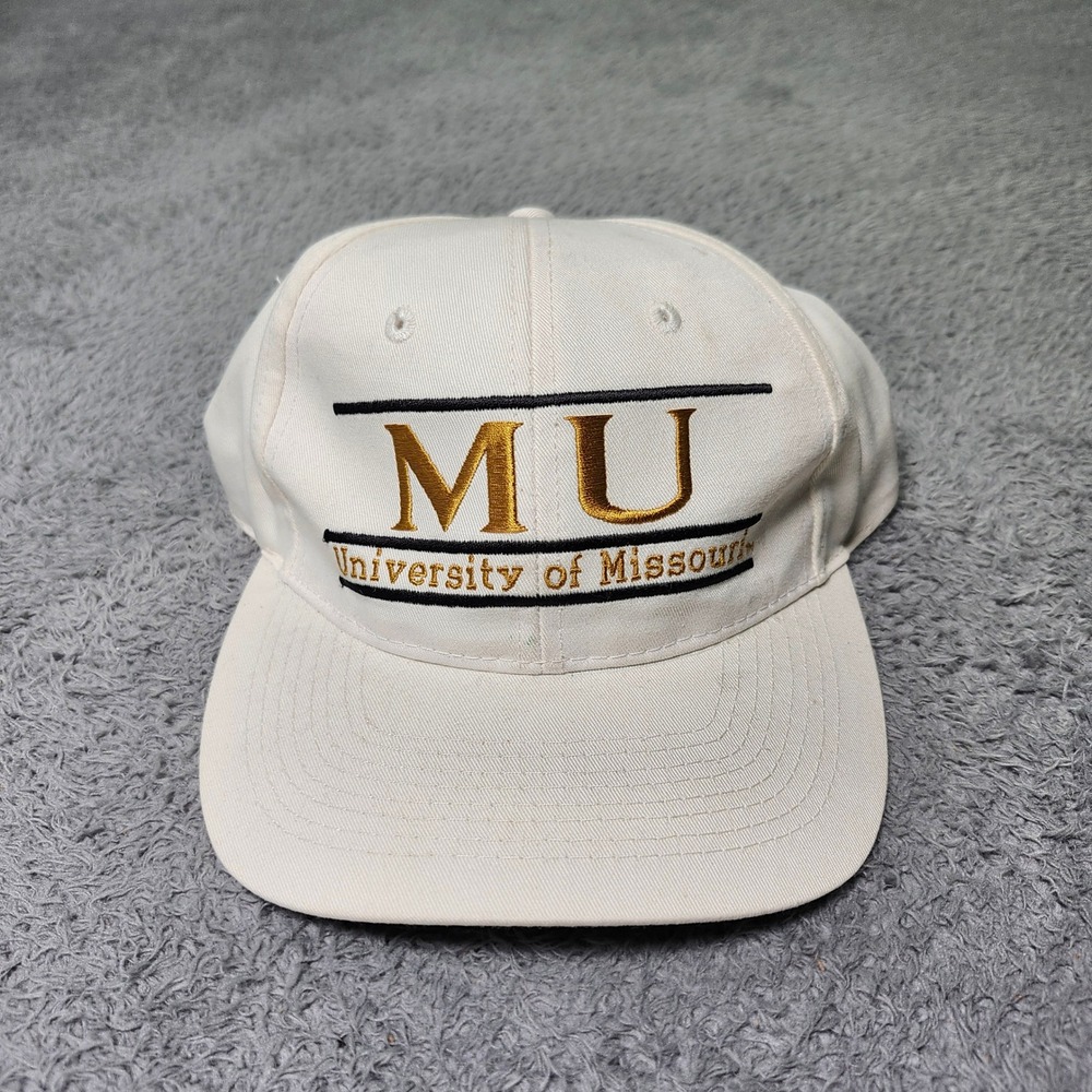 The Game Unisex OSFM Snapback Hat Cream University of Missouri MU Vintage 90s